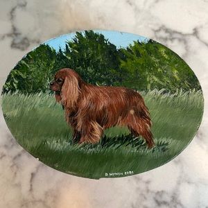 Cute bentwood box with Ruby cavalier